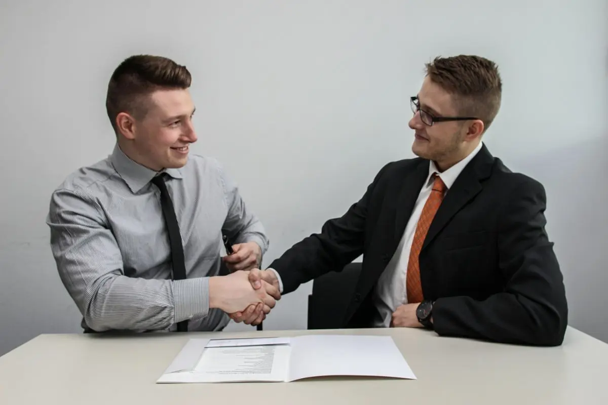 Deal shaking hands