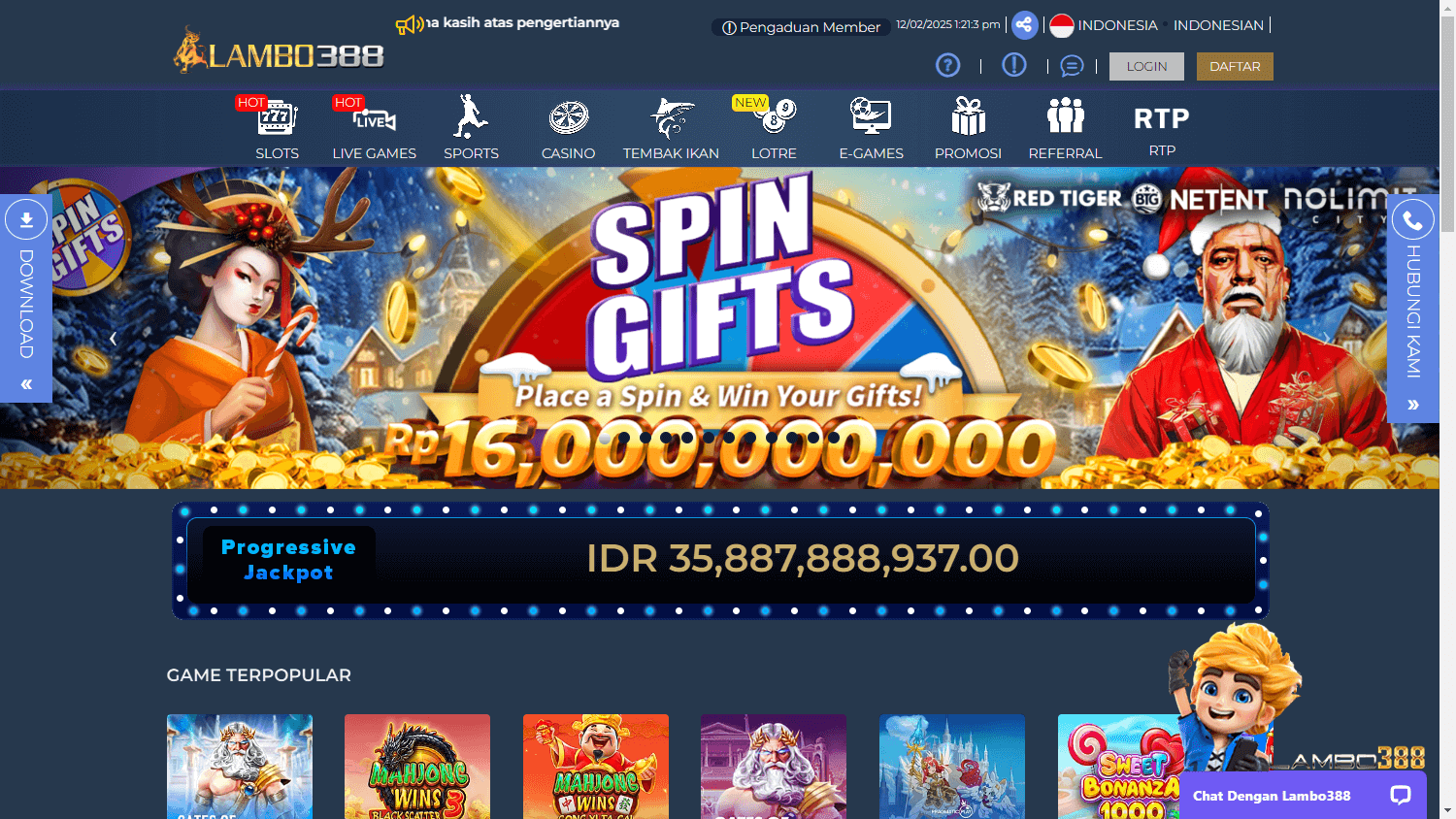 lambo388_casino_homepage_desktop