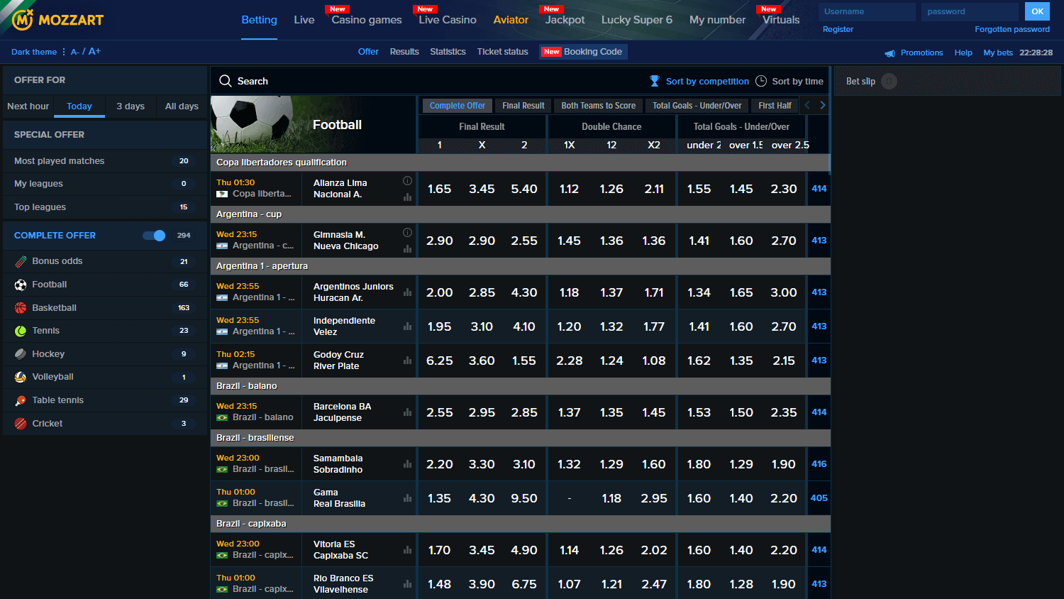 Mozzart_Casino_NG_homepage_desktop