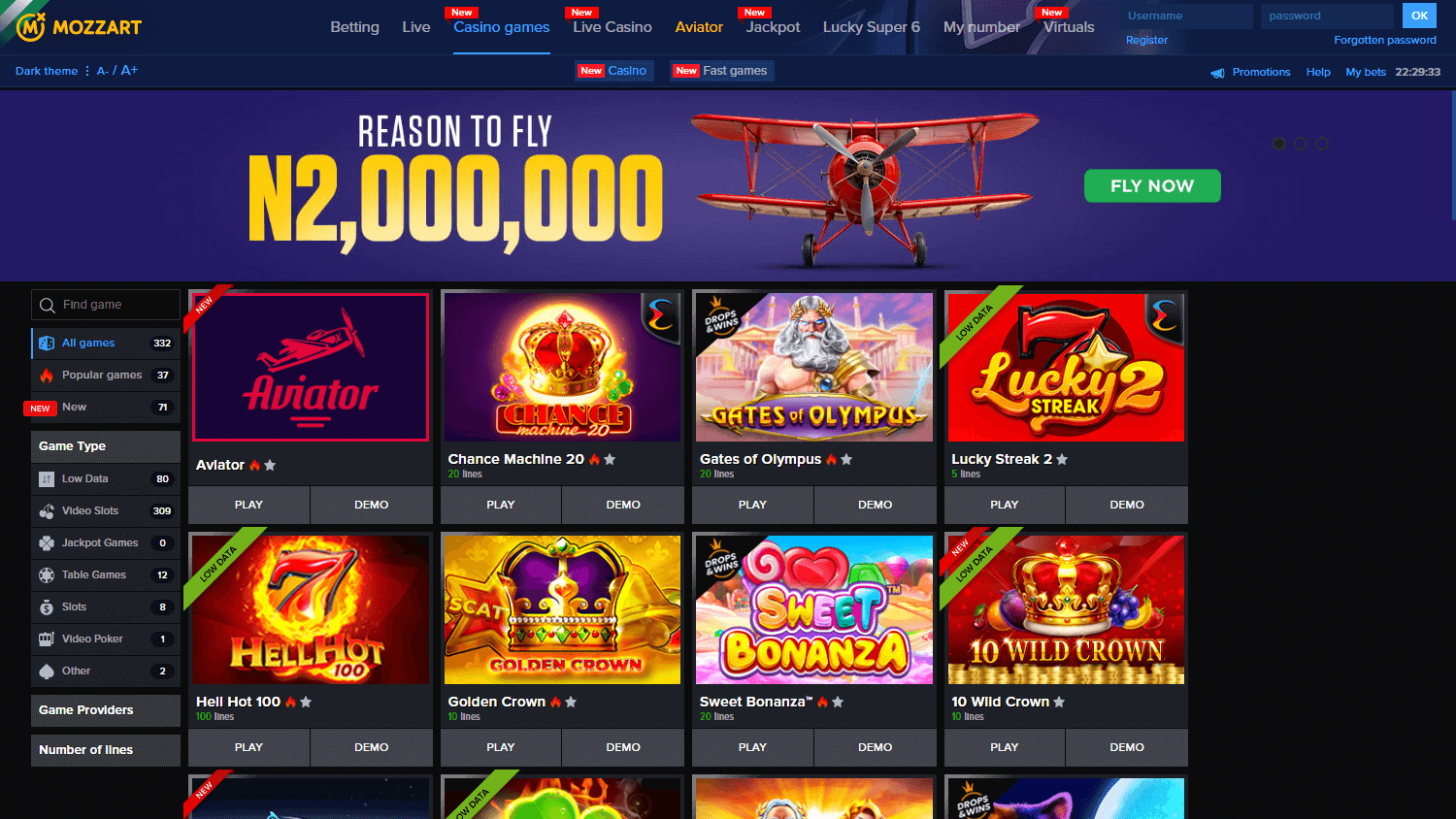 Mozzart_Casino_NG_game_gallery_desktop
