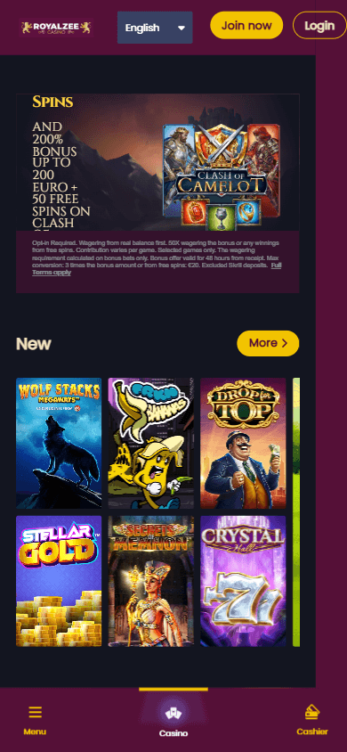 Royalzee_Casino_homepage_mobile
