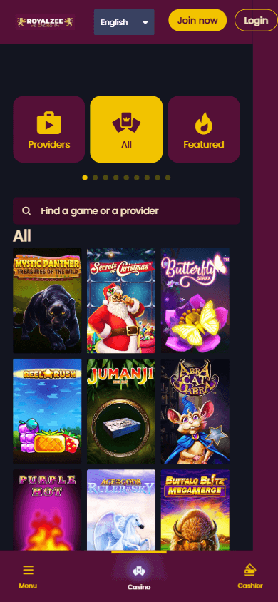 Royalzee_Casino_game_gallery_mobile