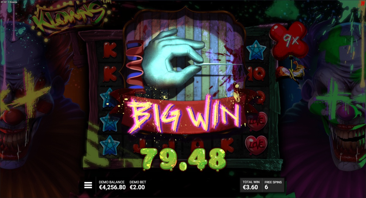 Klowns slot - Big win