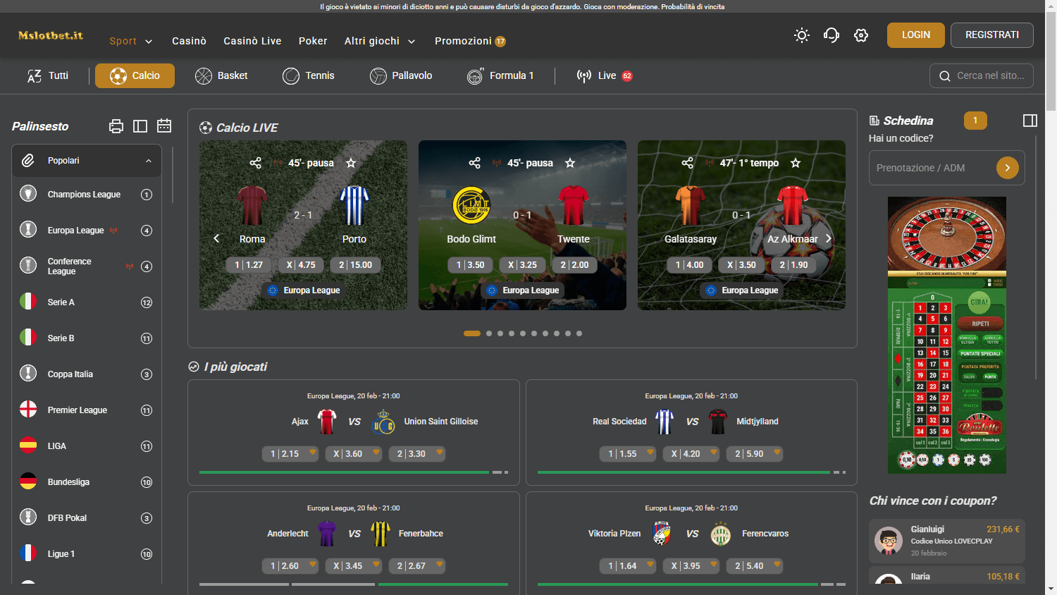 Mslotbet_Casino_homepage_desktop