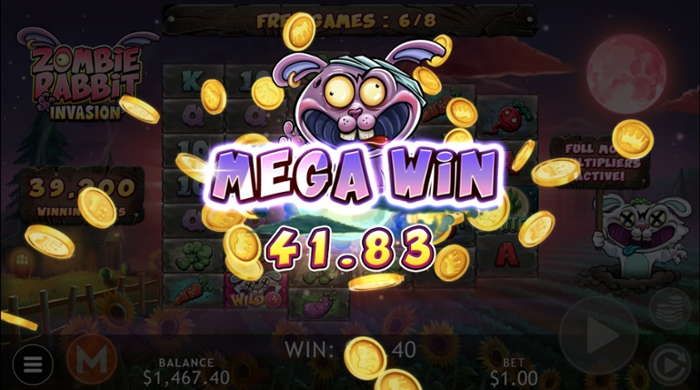 Zombie Rabbit - Free Spins mega win