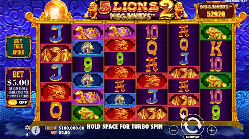 5 Lions Megaways 2 Demo Play Free Slot Game
