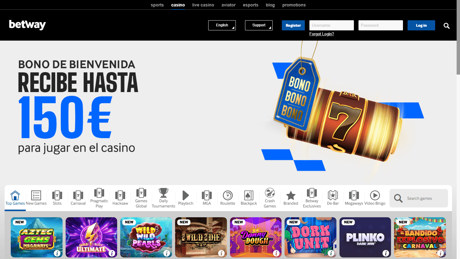 betway mobile casino no deposit bonus