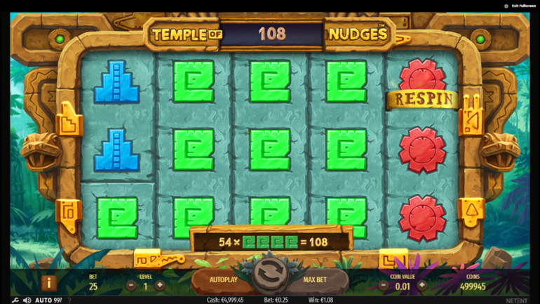 Temple of Nudges slot