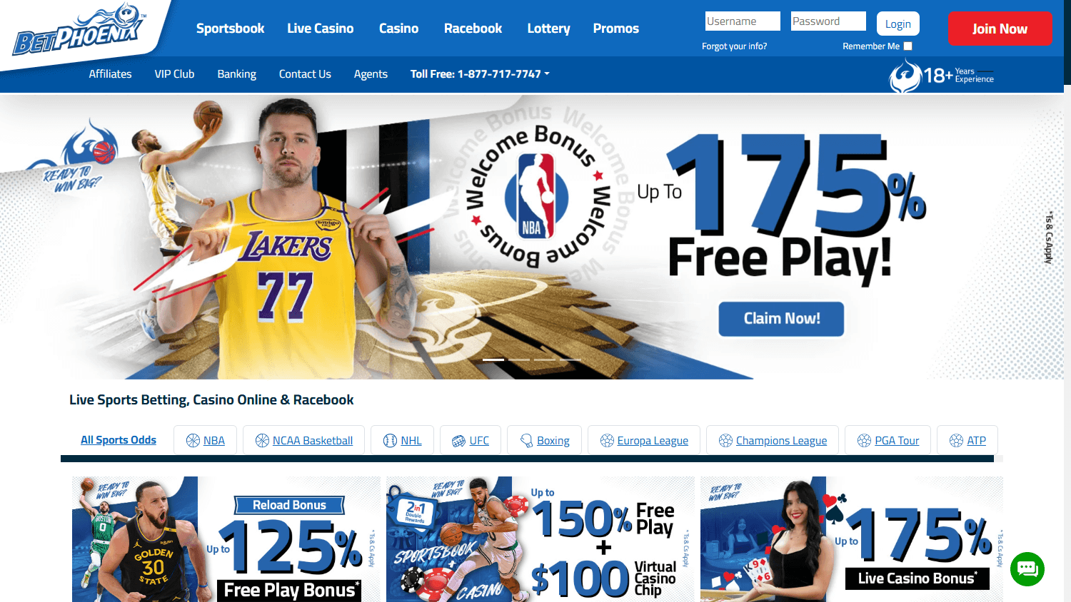 betphoenix_casino_homepage_desktop