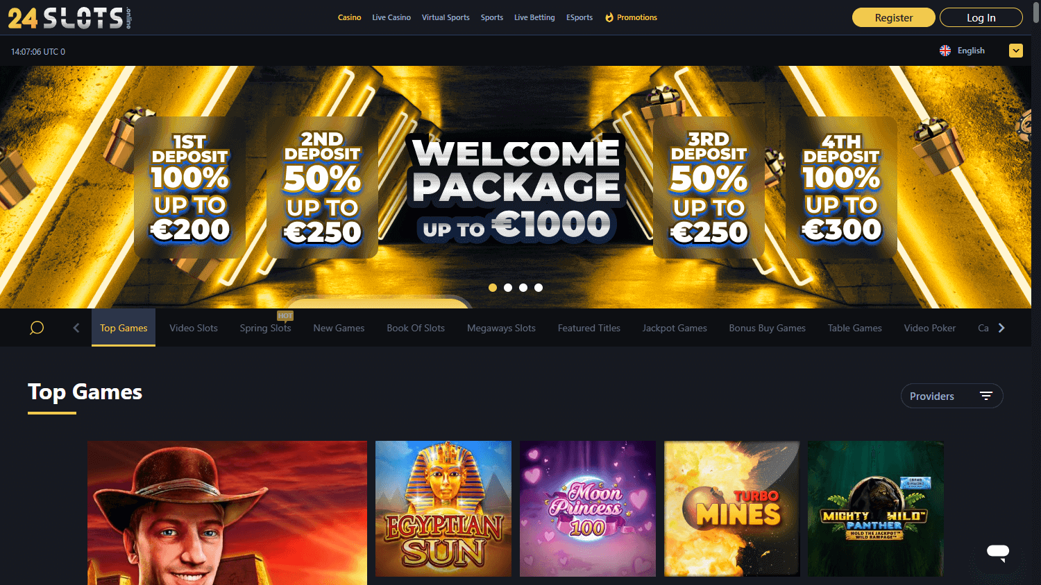 24slots_casino_homepage_desktop