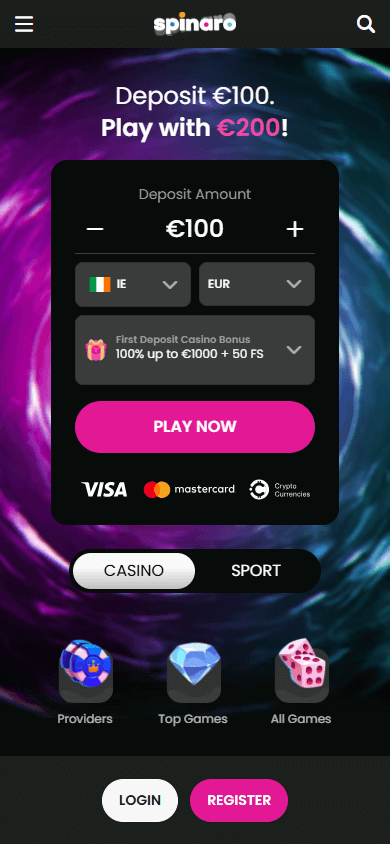 spinaro_casino_homepage_mobile