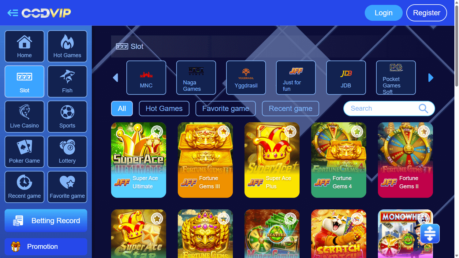 codvip_casino_game_gallery_desktop