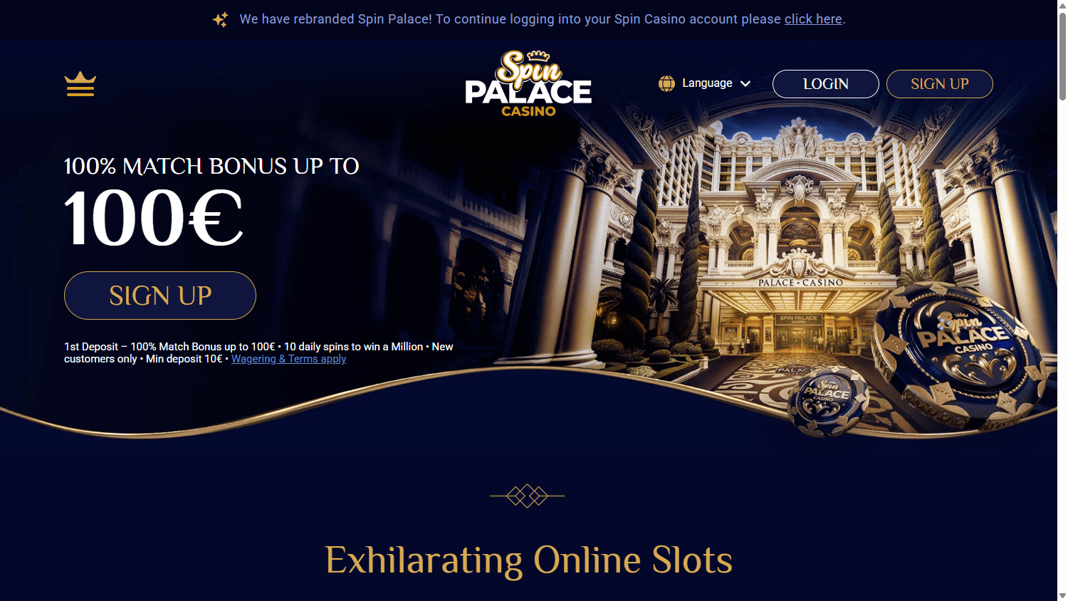 Spin Palace Game Gallery
