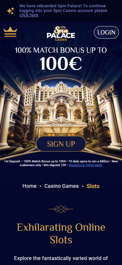 Spin Palace Casino Games
