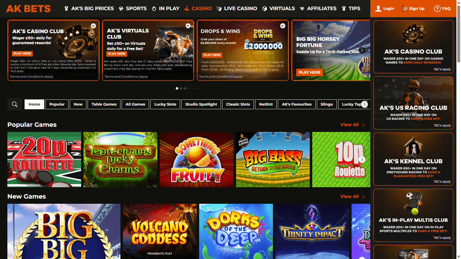 Juegos de casino y tragaperras en AK BETS Casino & Casino capital la paz
