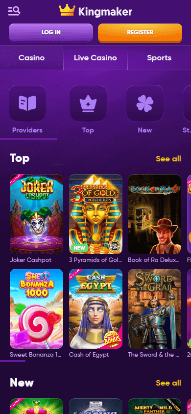 Kingmaker Casino Mobile Game Gallery