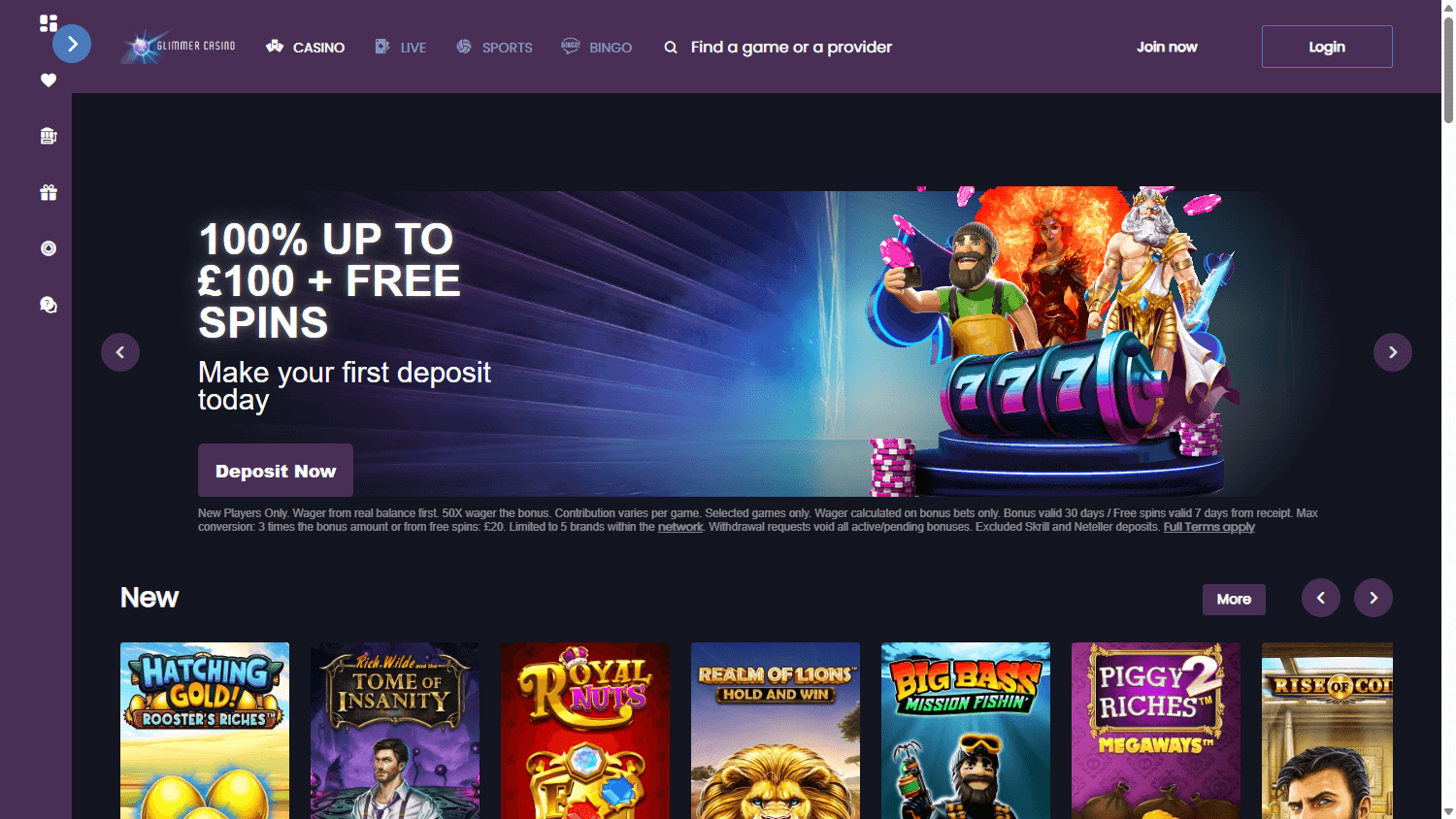 glimmer_casino_homepage_desktop