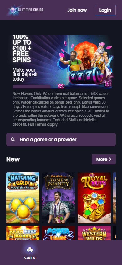 glimmer_casino_homepage_mobile