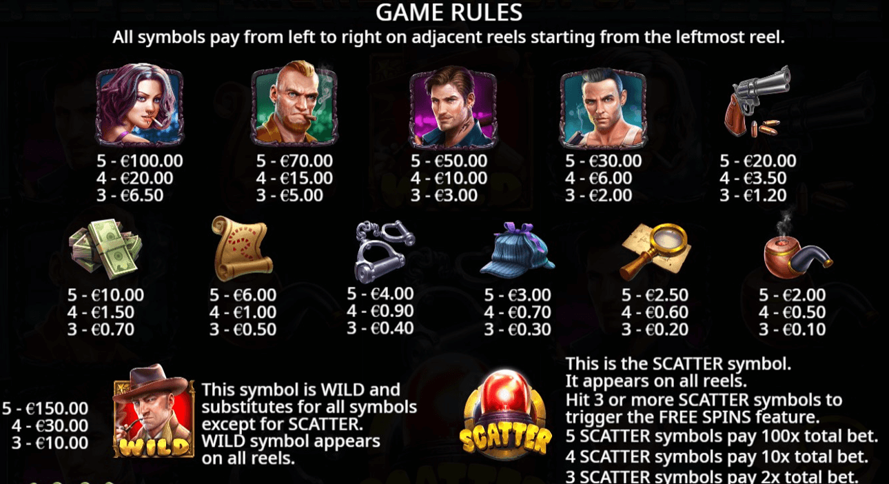 The Great Stick Up paytable