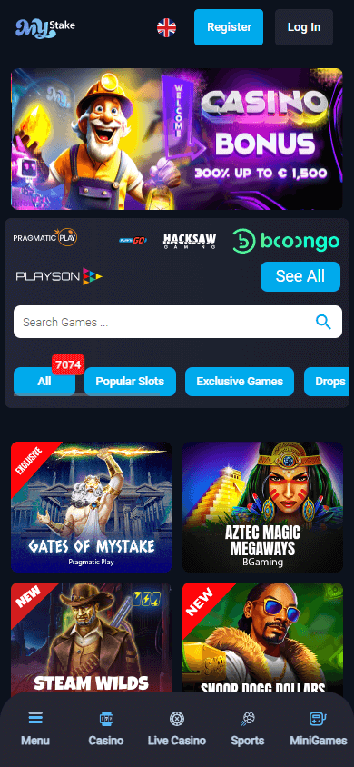 Mystake Casino Game Gallery Mobile