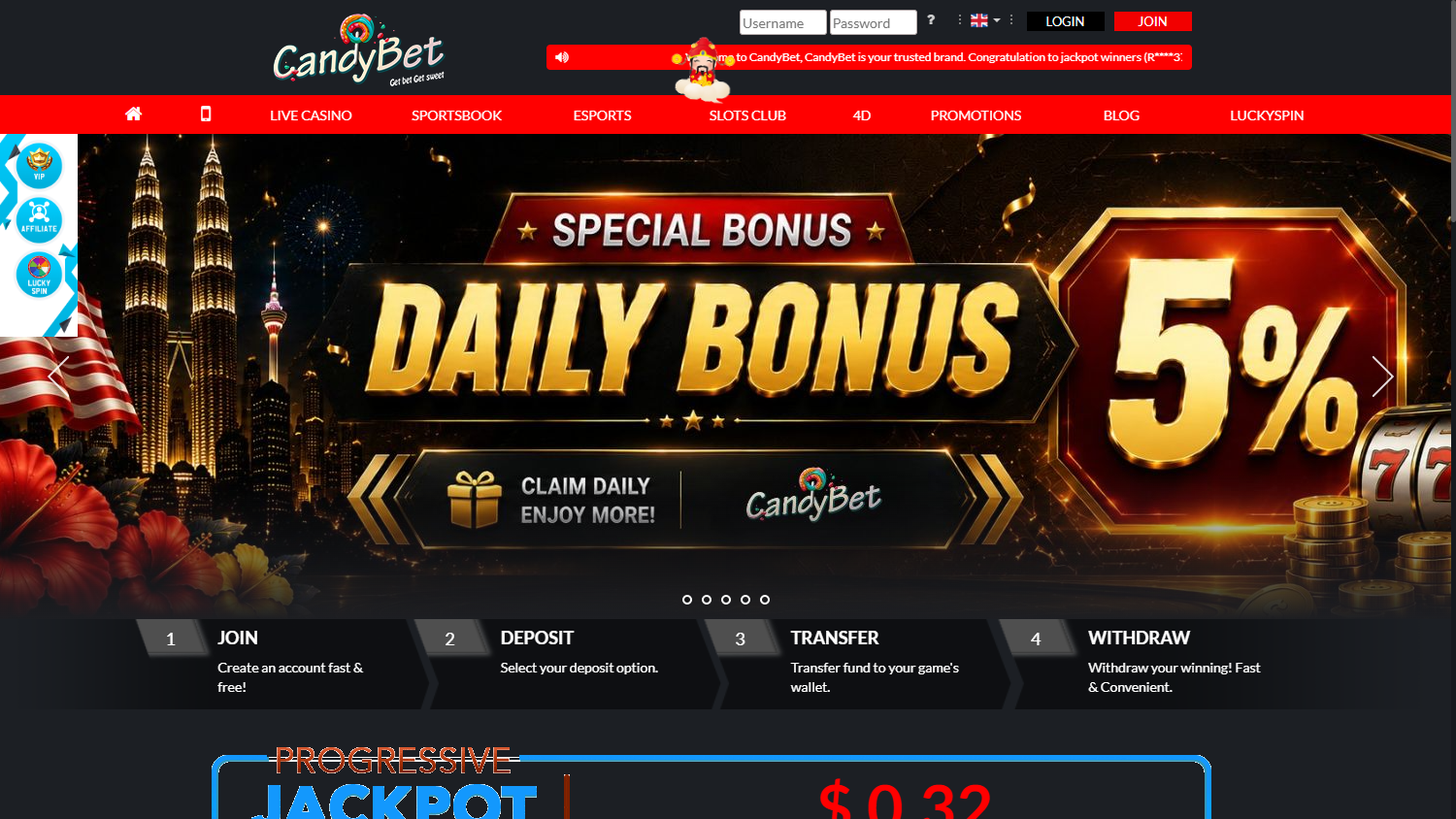 CandyBet_Casino_homepage_desktop
