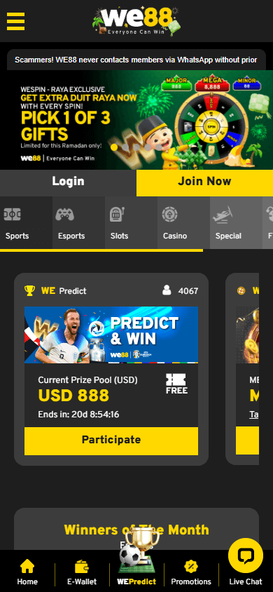we88_casino_my_homepage_mobile