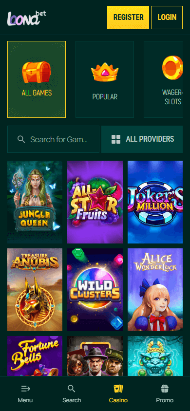 Loonabet_Casino_game_gallery_mobile