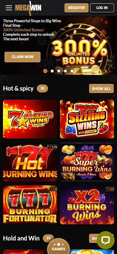 MegaWin Casino Mobile Experience