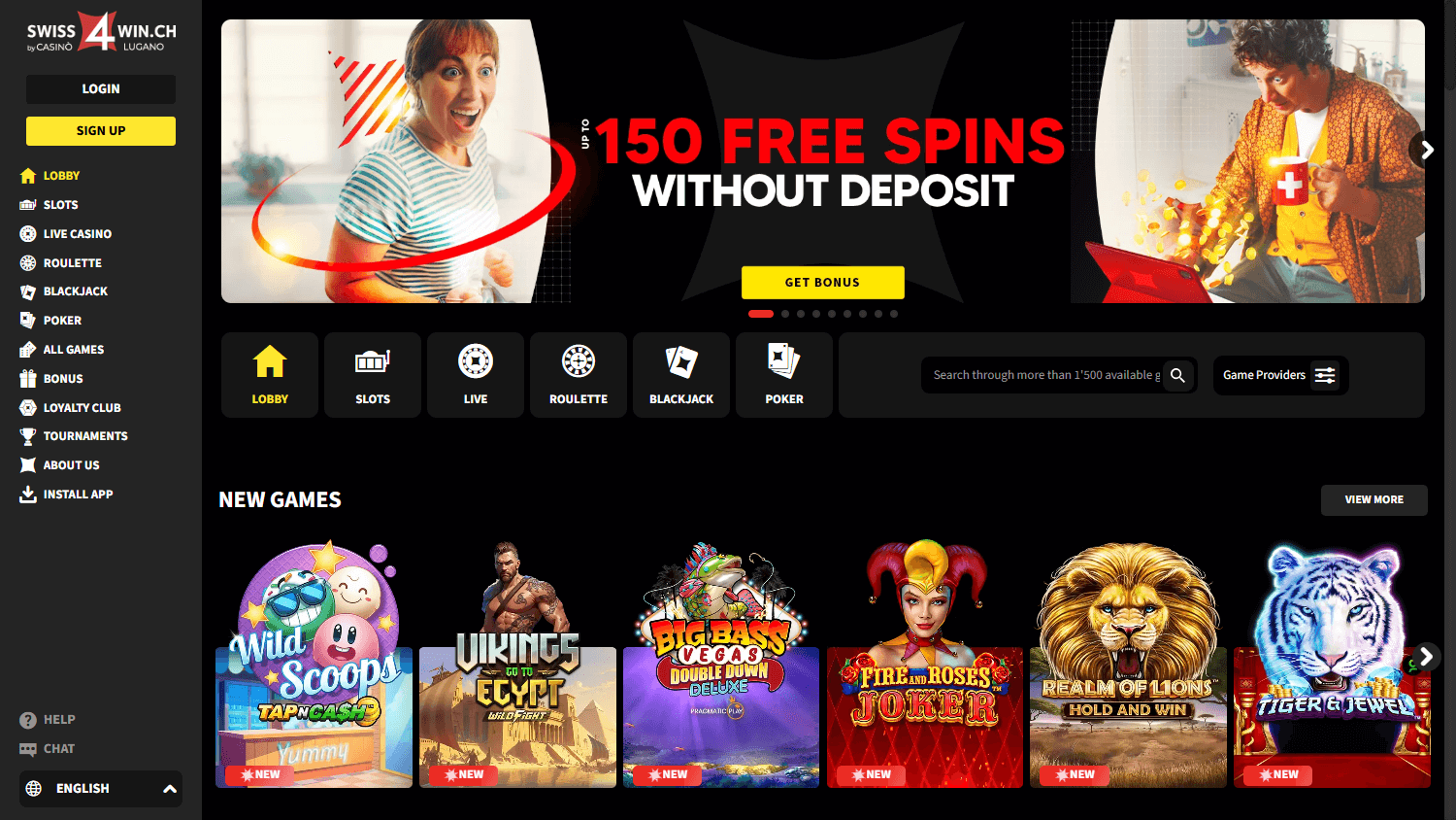 Swiss4Win_Casino_homepage_desktop