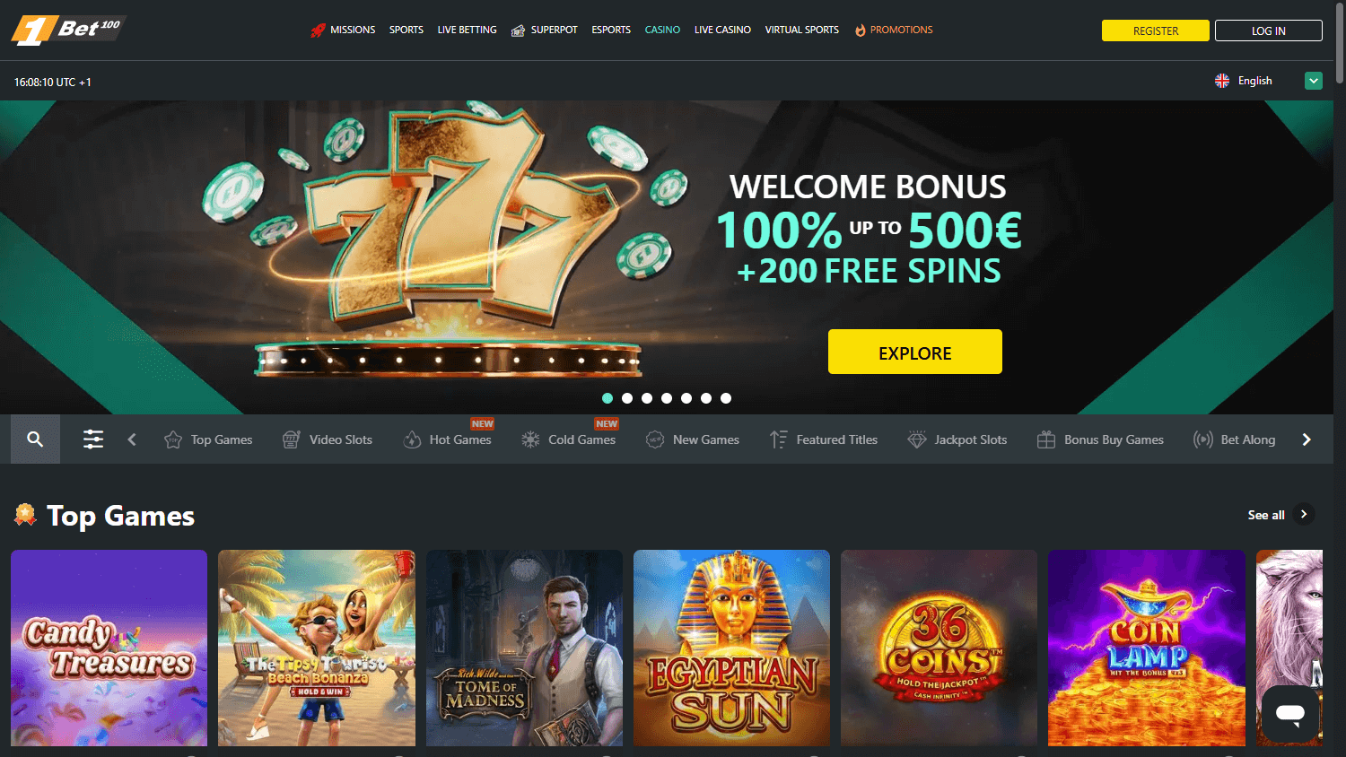1Bet Casino Game Gallery