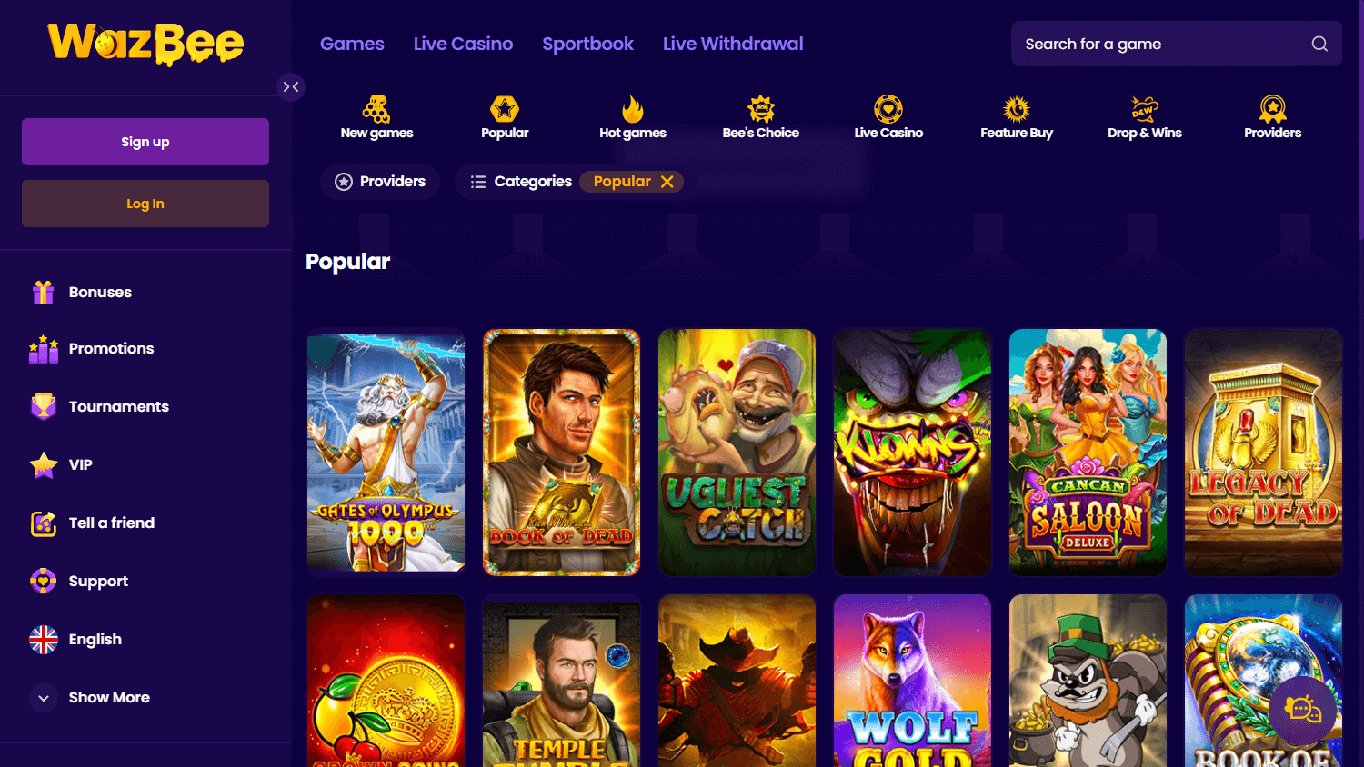 Wazbee Casino kod promocyjny – recenzja dla polskich graczy