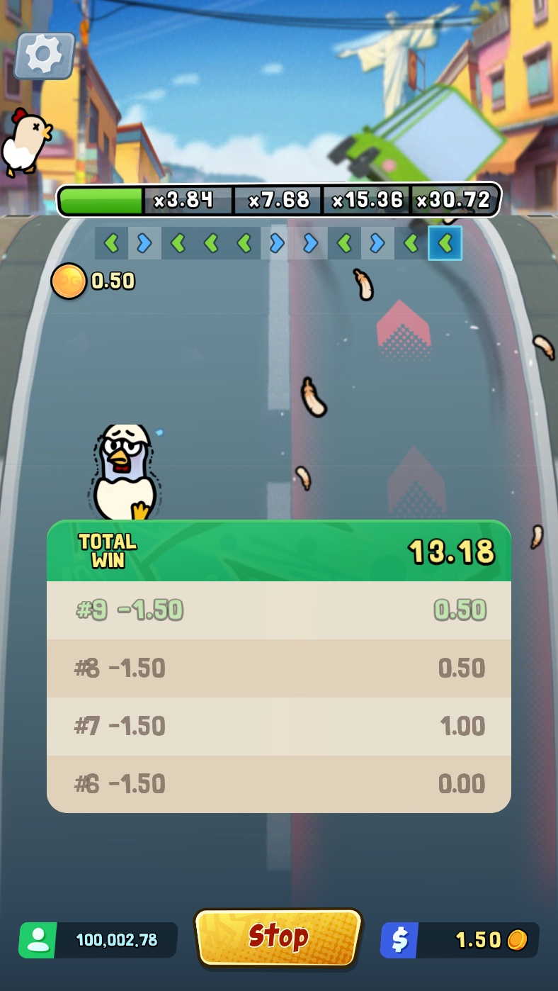 Chicky Run game - bet lost