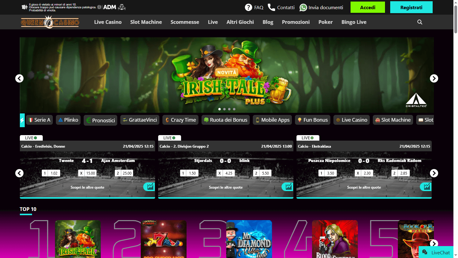Queen_Casino_IT_homepage_desktop