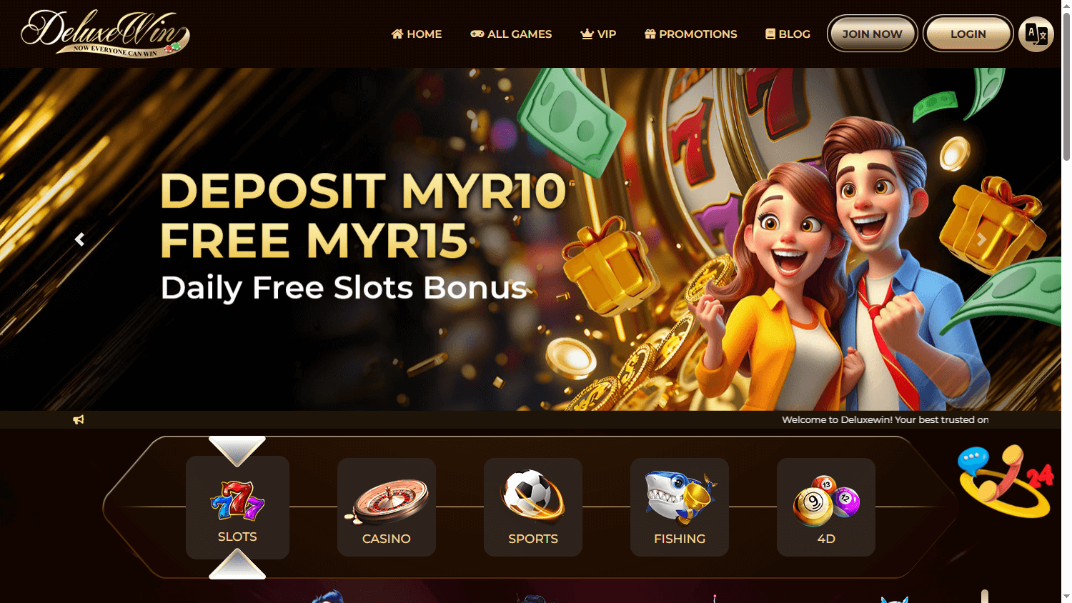 Deluxe_Win_Casino_homepage_desktop