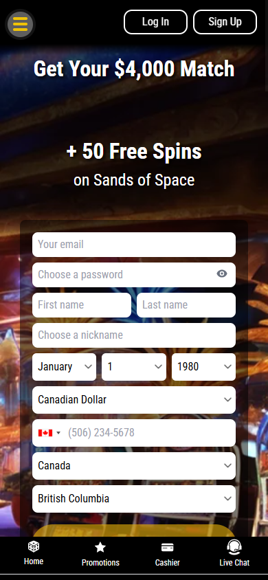 treasure_mile_casino_homepage_mobile