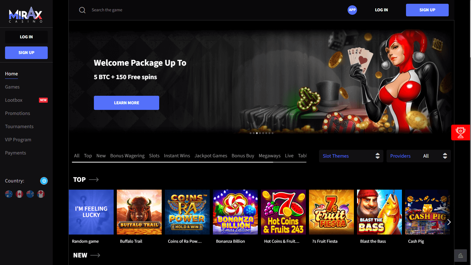 mirax_casino_homepage_desktop