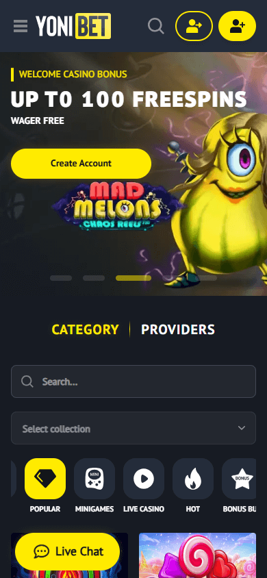 Yonibet bonus