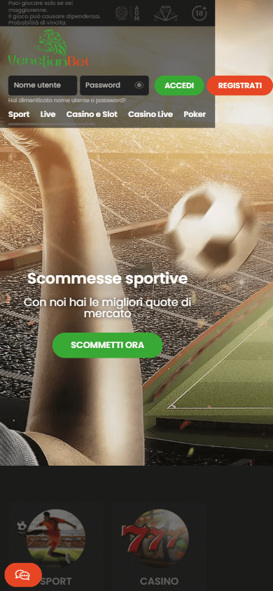 VenetianBet_Casino_homepage_mobile