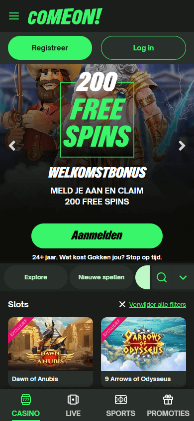 ComeOn Casino NL mobiele game gallery