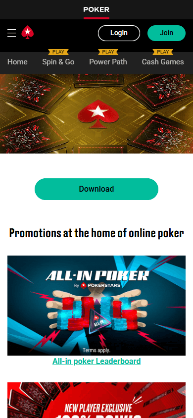 Promociones móviles PokerStars