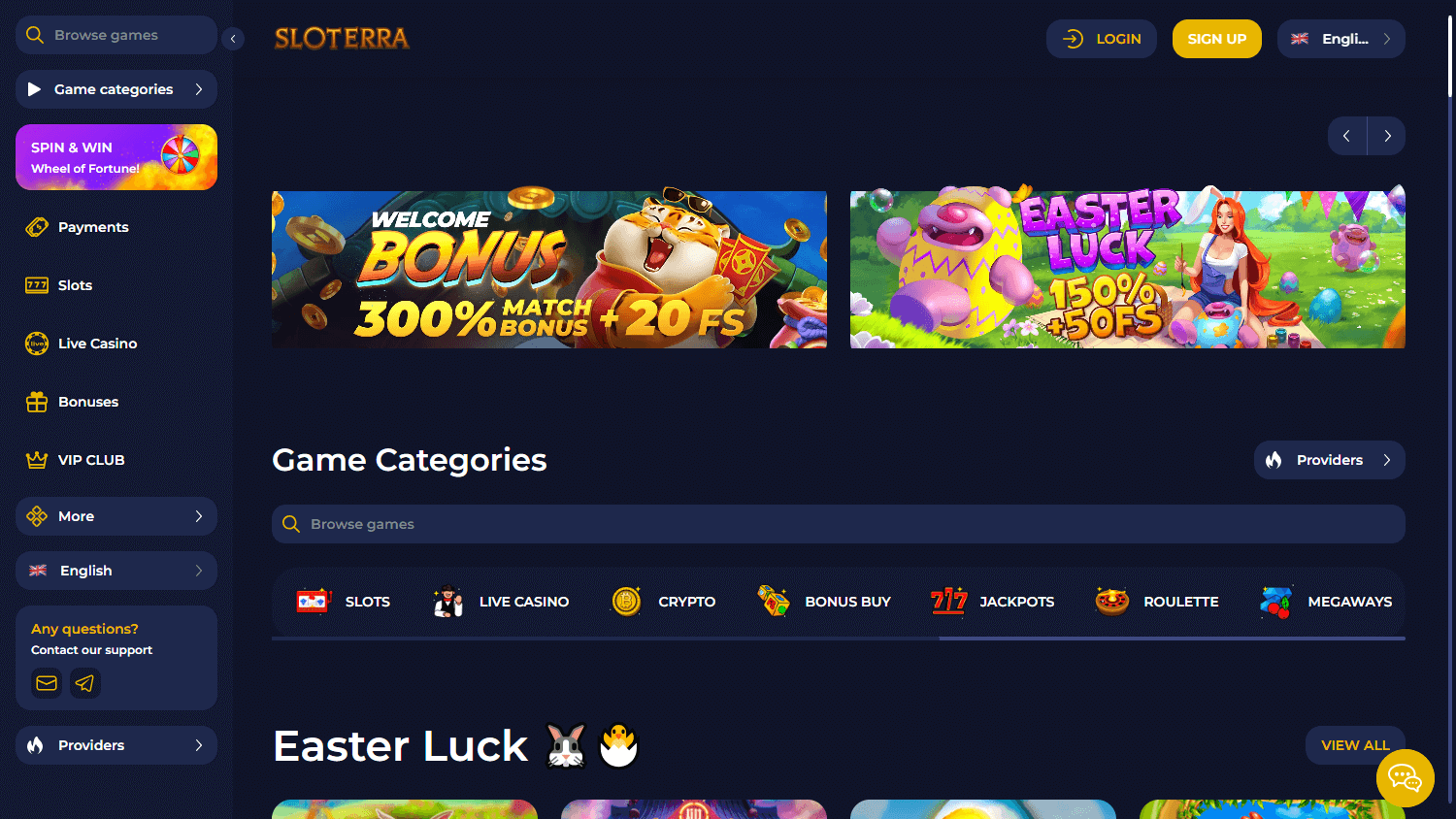 Sloterra_Casino_homepage_desktop
