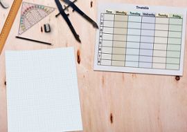 timetable-paper-ruler-school-concept