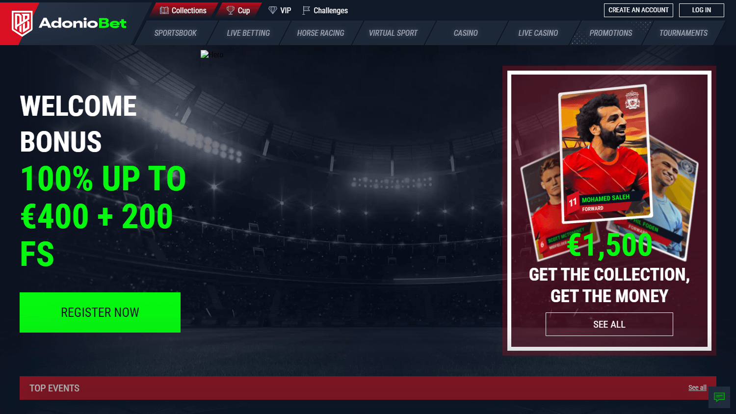 Adoniobet_Casino_homepage_desktop