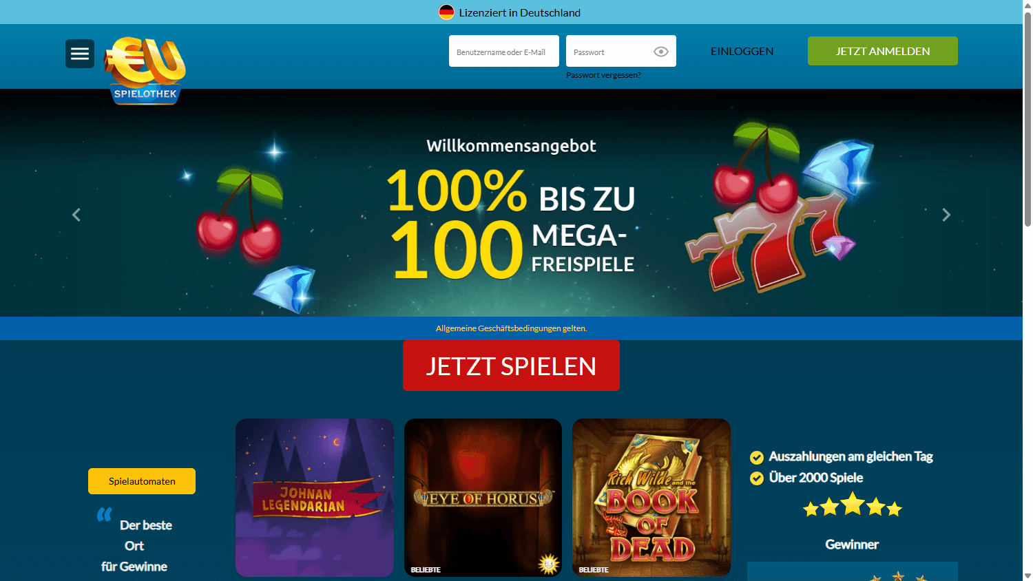 euspielothek_casino_homepage_desktop