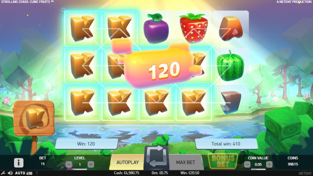 Strolling Staxx Cubic Fruits respin win