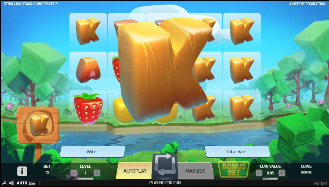 Strolling Staxx Cubic Fruits bonus bet chance