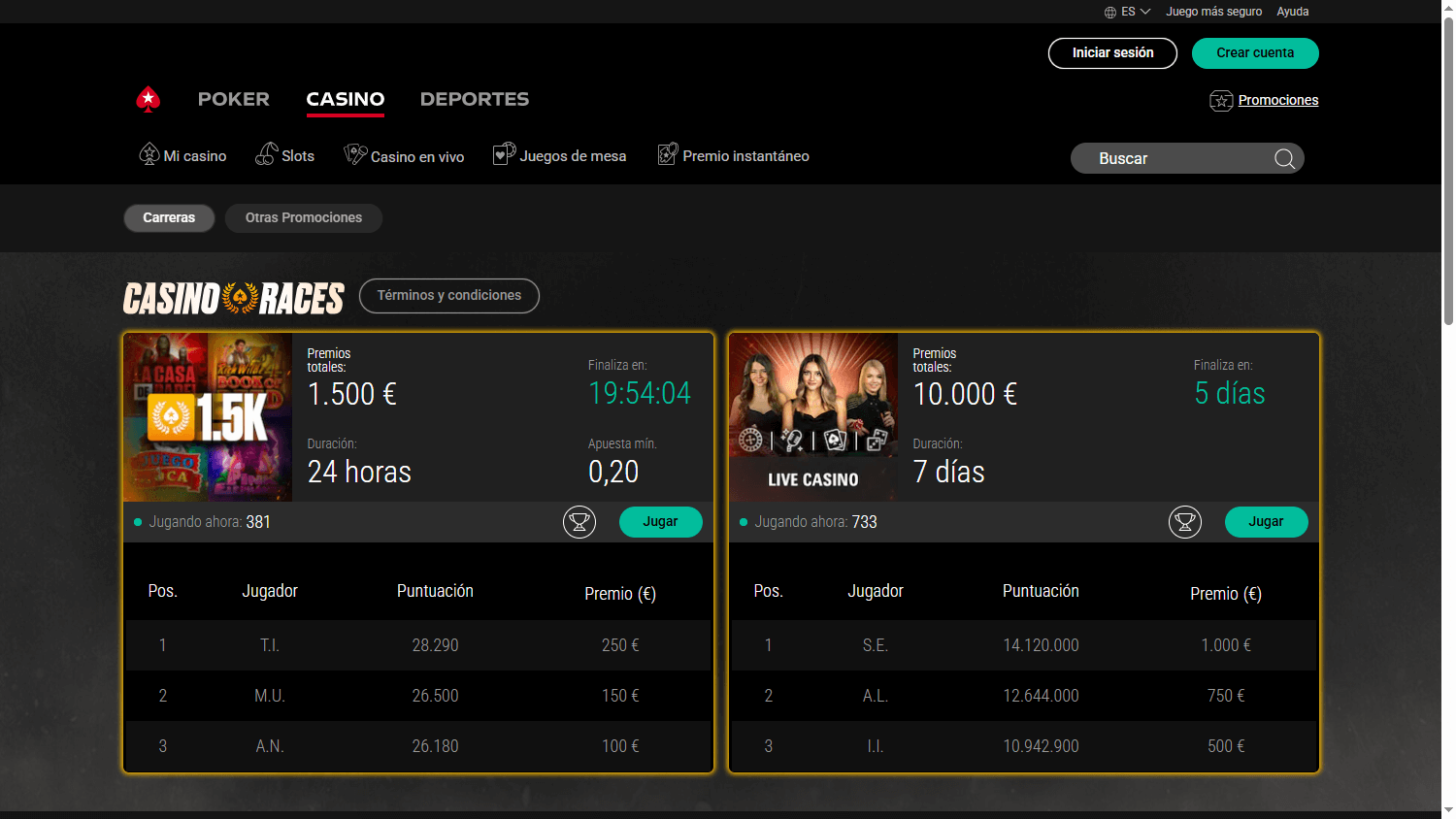 Juegos de casino nombres & Reclamaciones de jugadores de PokerStars Casino