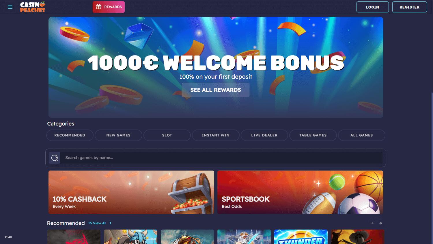 Casino_Peaches_homepage_desktop