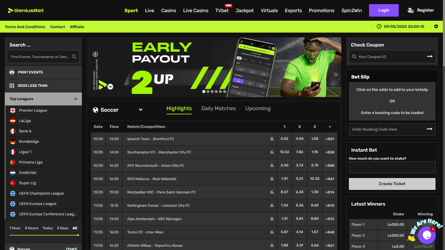 GeniusBet_Casino_SL_homepage_desktop