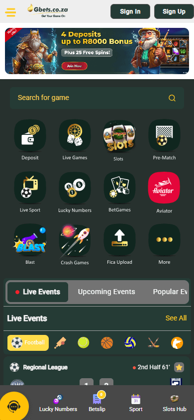 gbets_casino_za_homepage_mobile